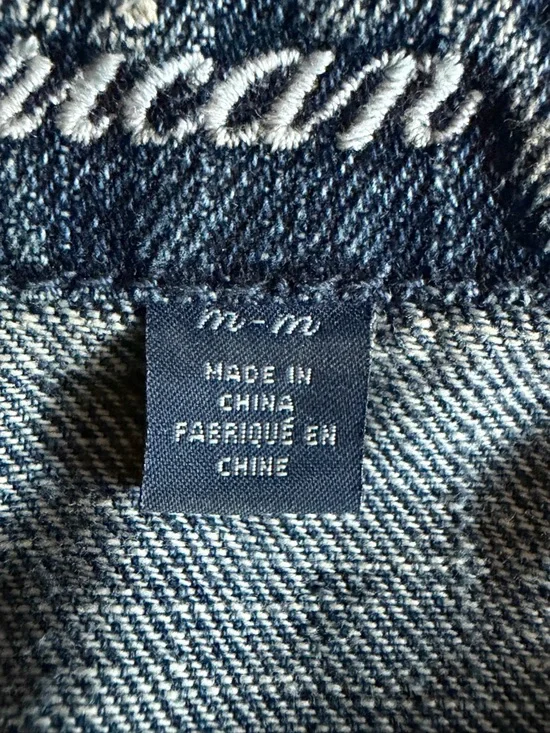 American Eagle Outfitters Medium Blue Denim Jacket 100% Cotton - Picture 3 of 8